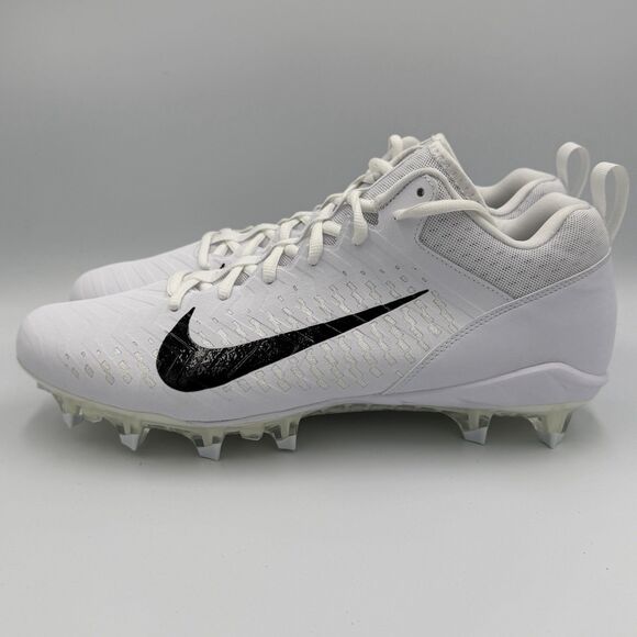 Nike Men\'s Size 11.5 Menace Pro 2 White/Black Football Cleats CV6477-100 New